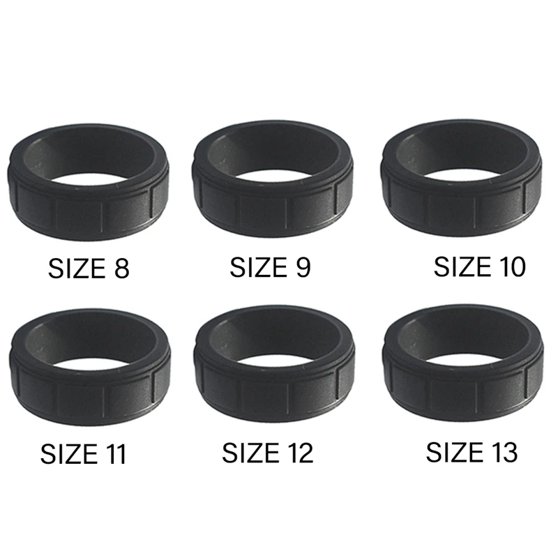 

2Piece Popular For Women Silicone Cool Rings Rectangle Silicone Wedding Ring 8Mm 8