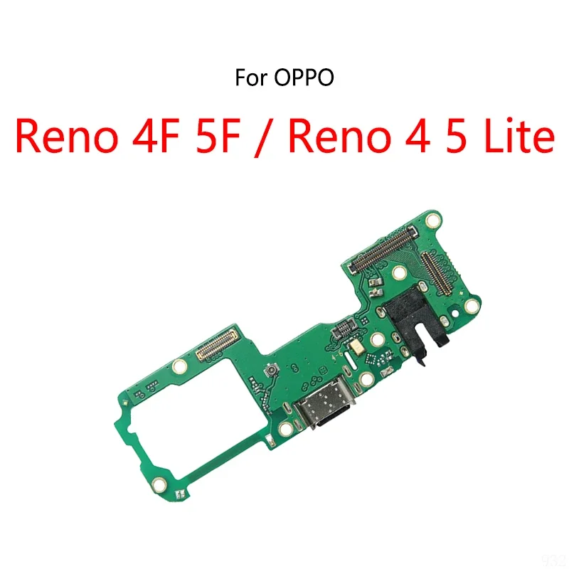 Фото USB-порт для зарядки док-станции, разъем, гибкий кабель для OPPO Reno 4F 5F 4 5 Lite, модуль зарядной платы №3