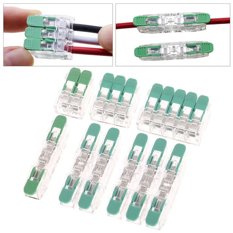 

1Pc Wire Connector Green Mini Quick Connector Universal Compact Wire Connector Plug-in Wire Terminal Home Connector