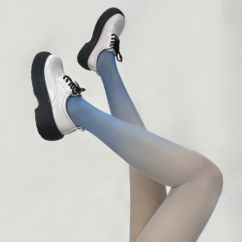 

Women Sexy Tights Gradient Cute Candy Color Pantyhose Spring Summer Thin Transparent Female Stockings Party Club Lolita Tights