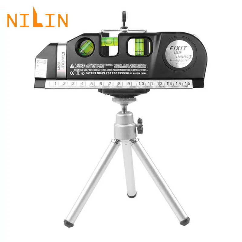 

Нивелир лазерный NILIN 4 в 1, линейка с несколькими инфракрасными перекрестными линиями и штативом, угловой уровень, инструменты электрики, изм...