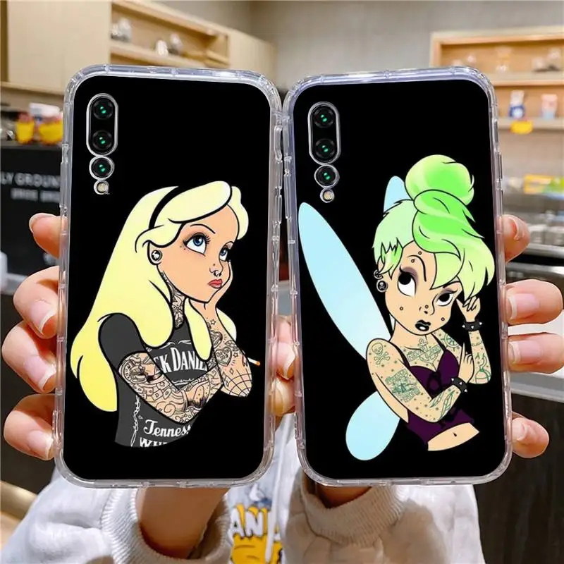 

Tattooed Princess Phone Case For Xiaomi 11 Redmi Note 11pro5G 8T 9A 9S 12S K30 10T Pro Ultra K40pro Transparent Case