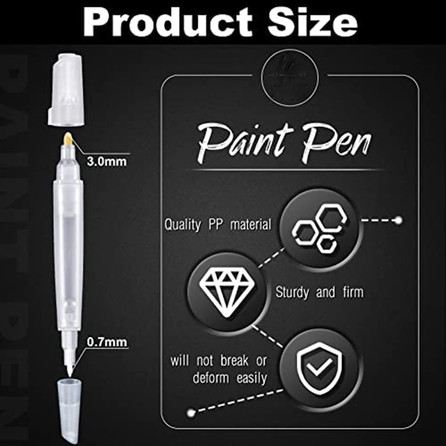 

Set of 6 Blank Refill Paint Markers Double End Refillable Paint Pens Empty Refillable Marker for Painting, Fill