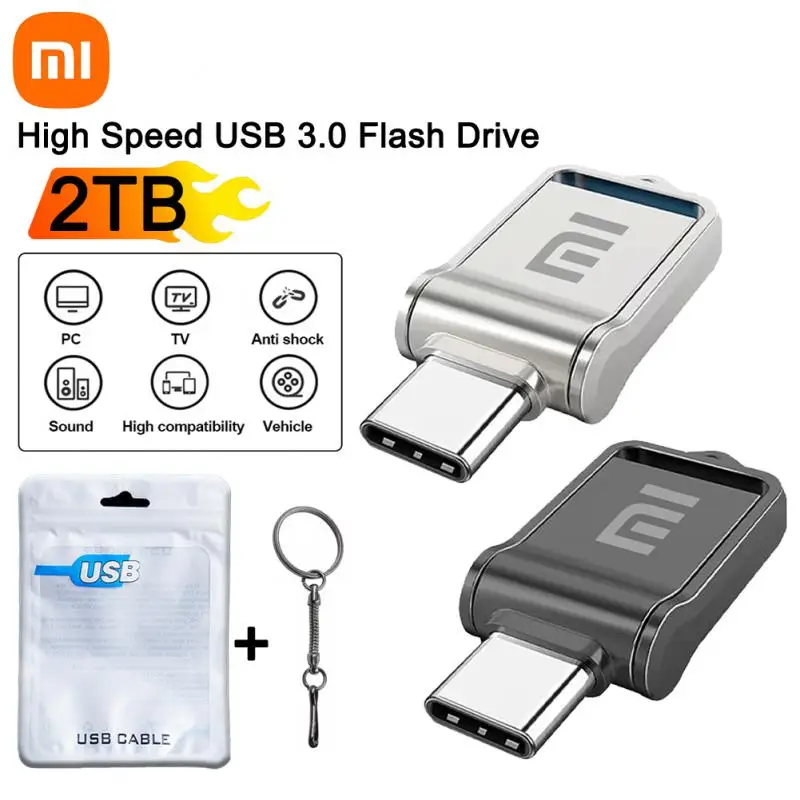 Оригинальный металлический USB-флеш-накопитель Xiaomi USB 3 0 флэш-накопитель OTG1TB 512 ГБ