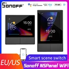 Смарт-переключатель SONOFF NSPanel, все в одном, настенный переключатель, термостат, температура, двухканальный переключатель для Alexa Google Home