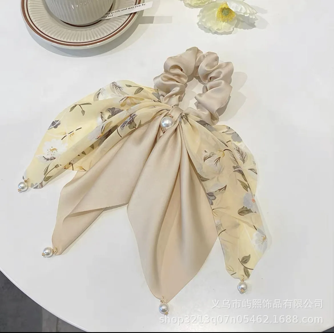 Женская лента для волос с бабочками элегантная петля жемчужным кулоном