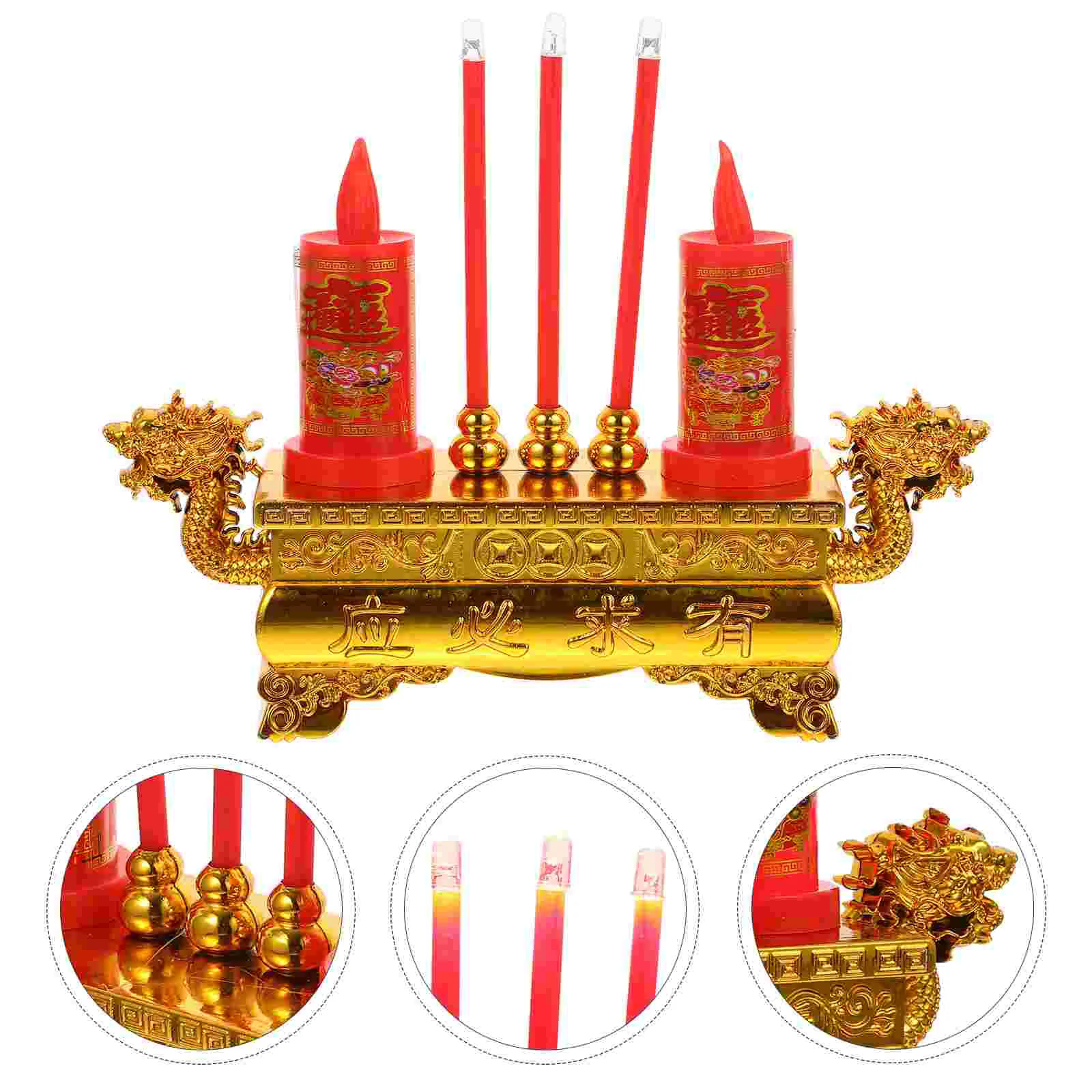 

Burnerdecor Censerchinese Led Insense Home Altar Holder Vintage Retro Electronic Light Temple Supplies Shui Feng Lamp Stick