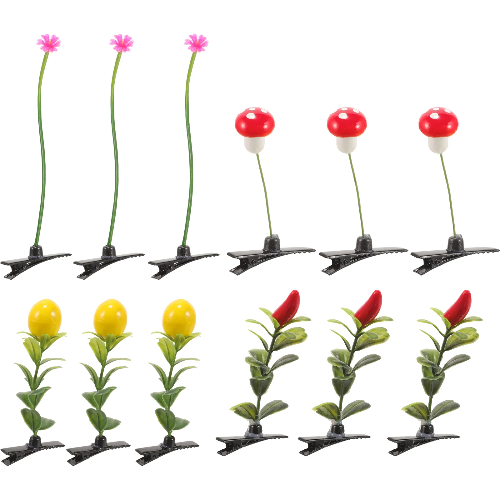 

Grass Hairpin Bean Sprout Clips Small Hairpins Plant Funny Barrettes Trendy Sprouts Lovely