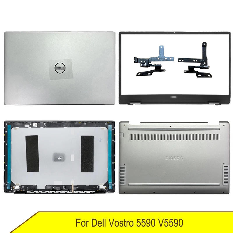 

New Bottom Base Cover For Dell Vostro 5590 V5590 065VPW 03H5RR Laptop LCD Back Cover Front Bezel Hinges Silver A B D Top Case