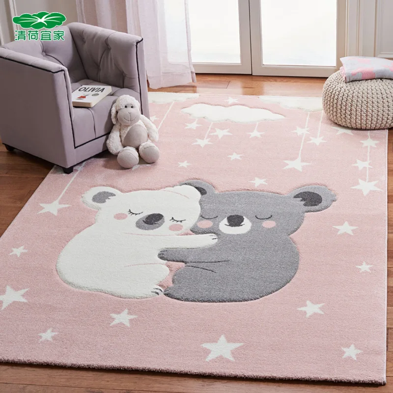

Мультяшные милые животные ковры для детской комнаты прикроватный диван мягкий напольный коврик украшение для гостиной детские игровые коврики для ползания