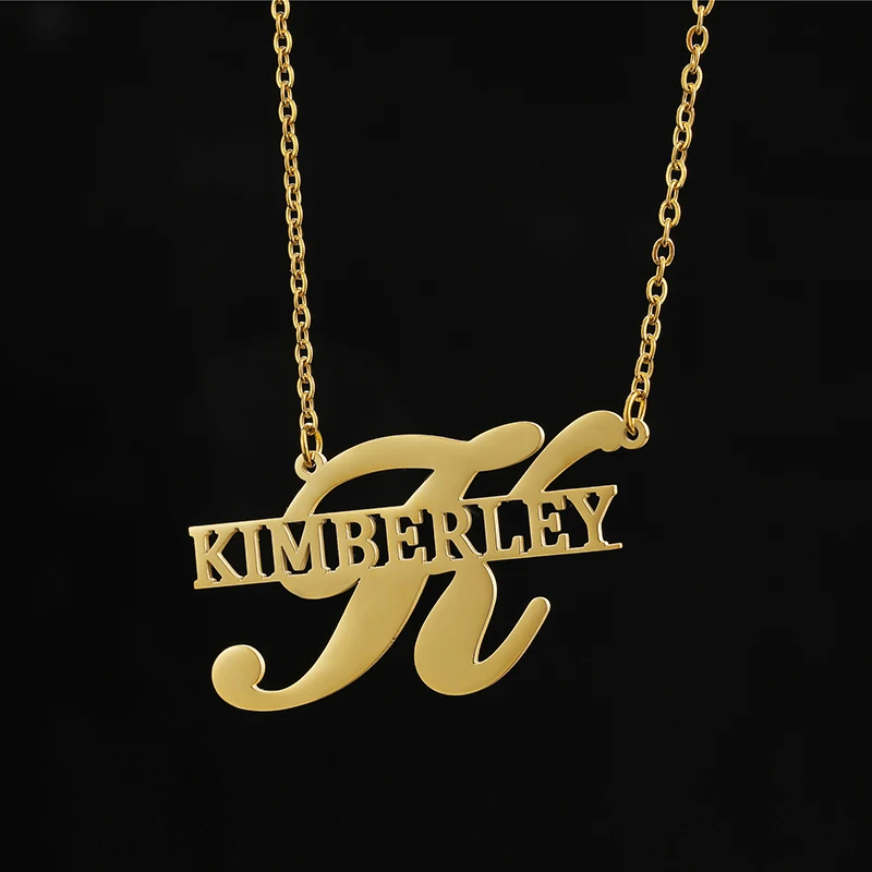 Уникальное Стильное ожерелье с персонализированным именем подвеска ювелирные