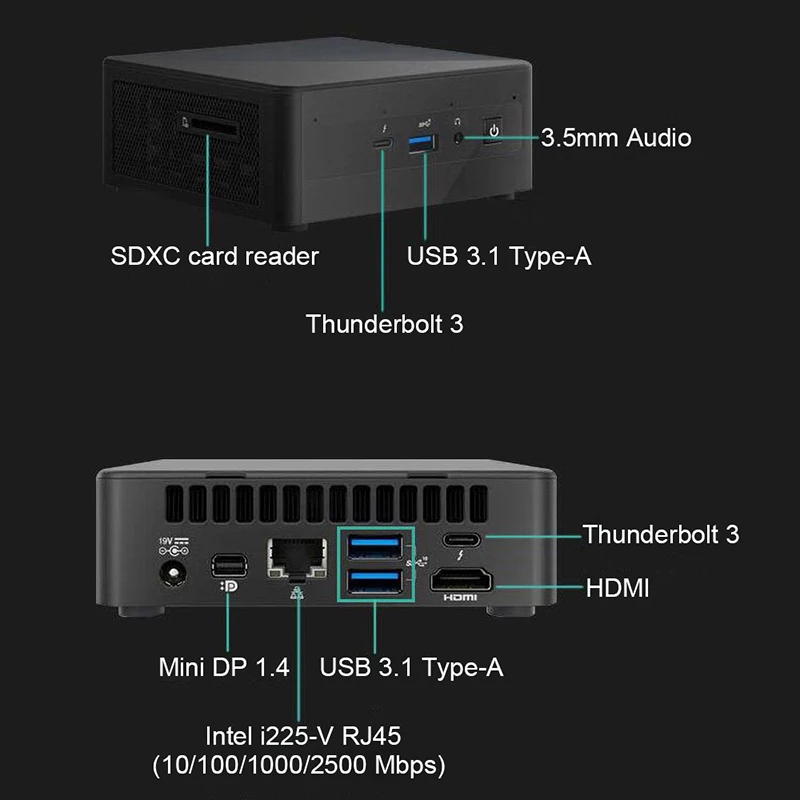 Мини-заказ Intel NUC 11 Core i7-1165G7 Win 10 Pro 28W графические Iris X для офиса и игр