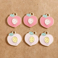 10pcslot cute fruits peach charms for jewelry making pineapple banana cherry charms pendants for diy earrings necklaces gifts