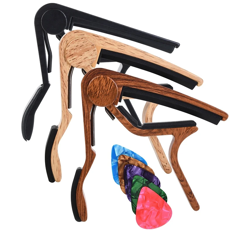 

Quality Guitar Capo with 5 Pack Guitar Picks,Clamp Guitar Capos for Acoustic Guitar, Electric Guitar,Bass,Ukulele