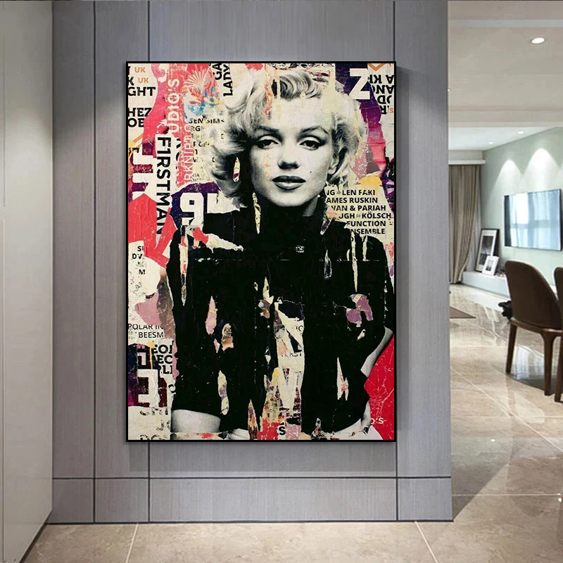 

Retro Fashion Marilyn Monroe Posters and Prints Classic Movie Stars Canvas Painting Wall Art Picture for Living Room Home Decor