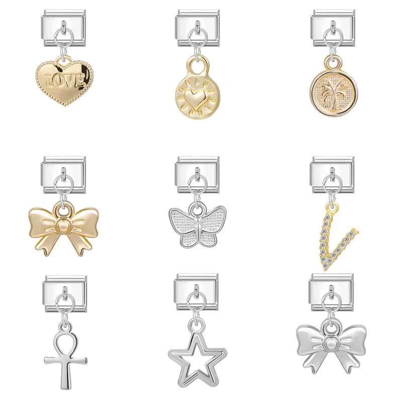 Yolorist ретро Очаровательная розовая Красная Луна Звезда Бабочка итальянские