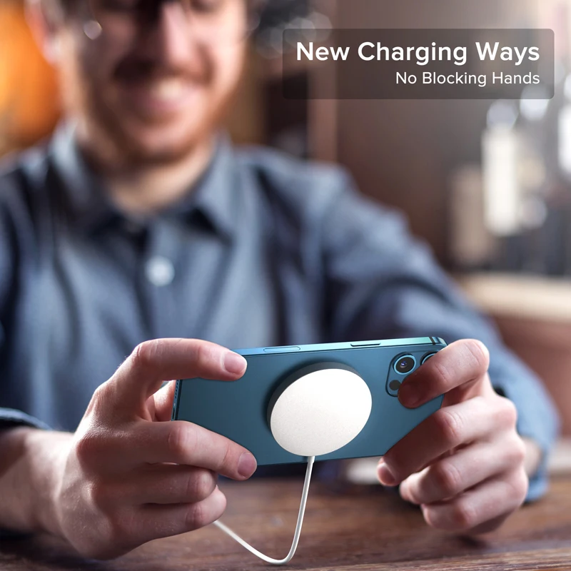 Магнитное Беспроводное зарядное устройство QI Mag для безопасной подставки