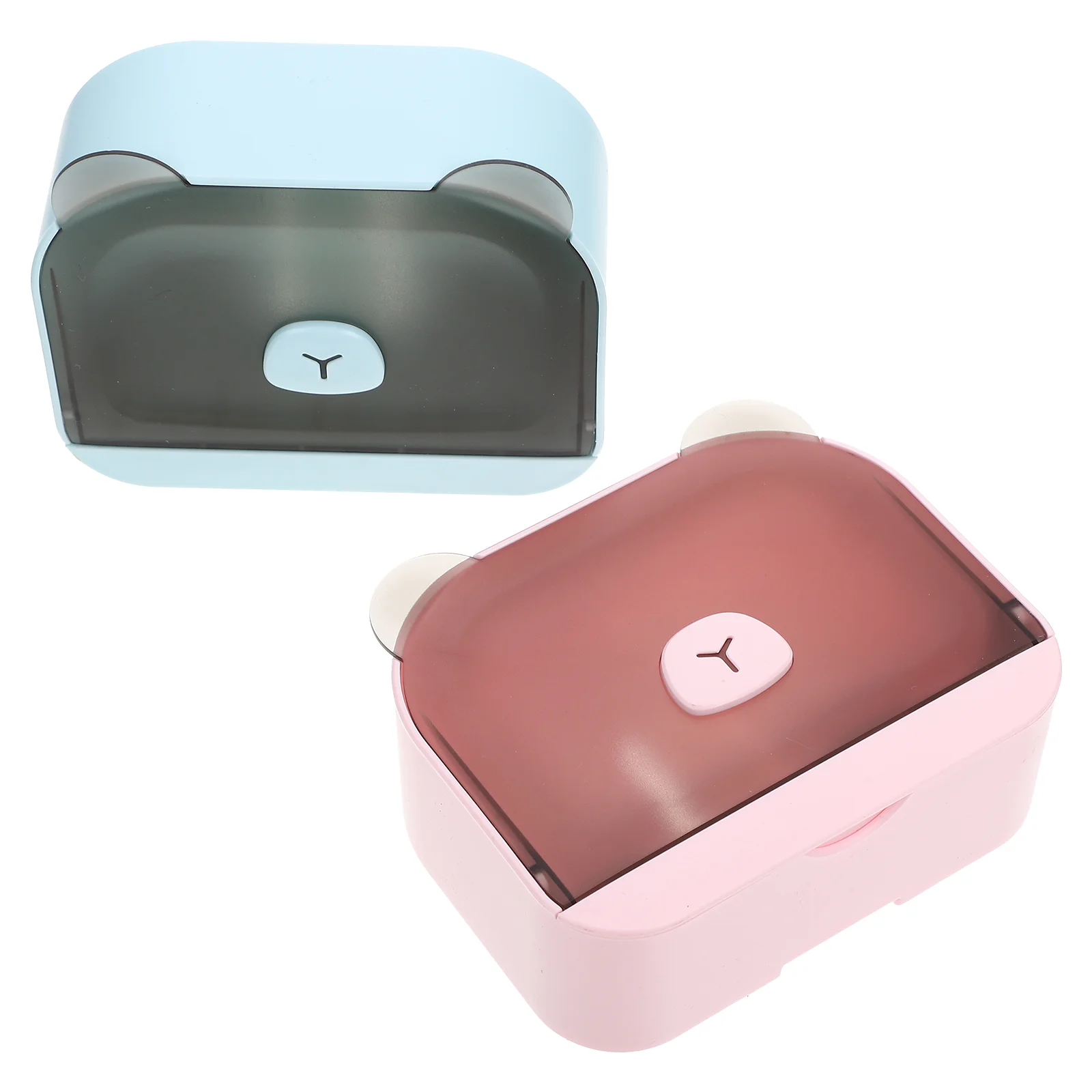 

1 Set Cartoon Soap Box Bear Design Soap Container with Draining Holes Soap Case