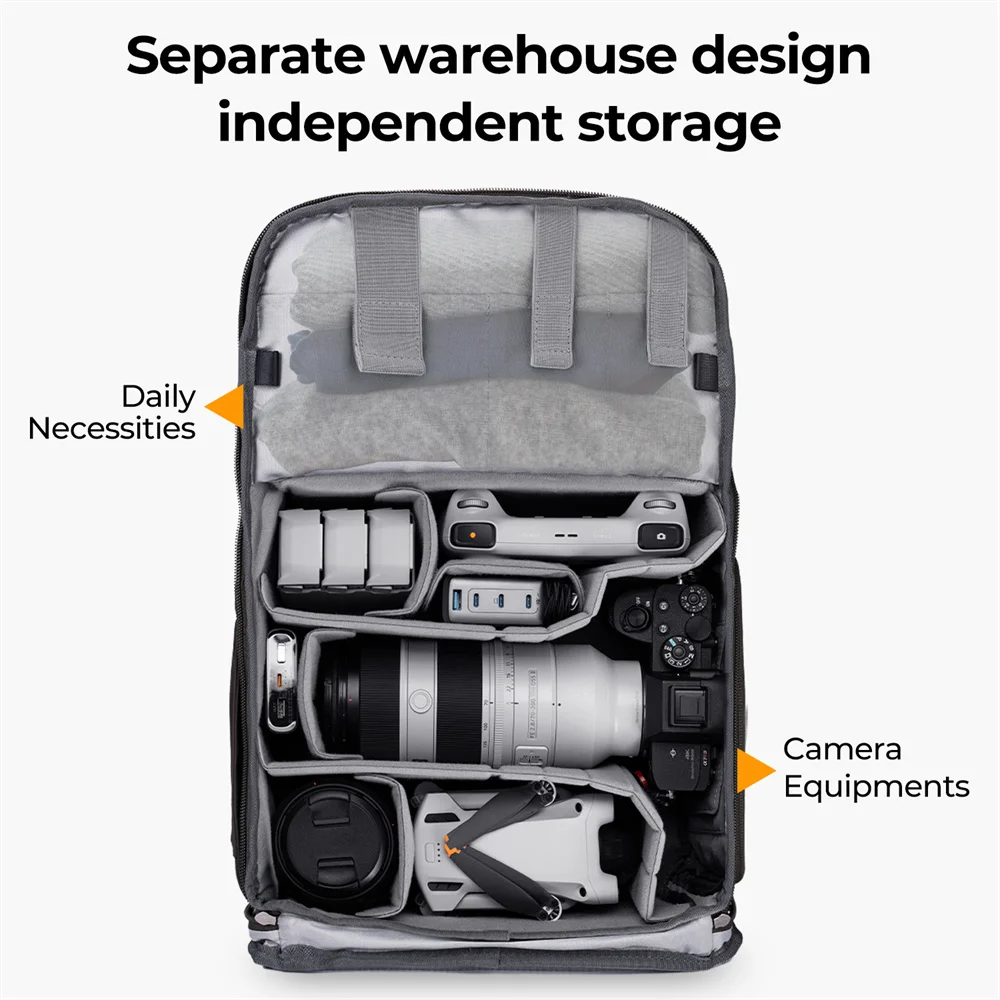 Рюкзак K &amp F для камеры эргономичный дорожный рюкзак с дождевиком и штативом
