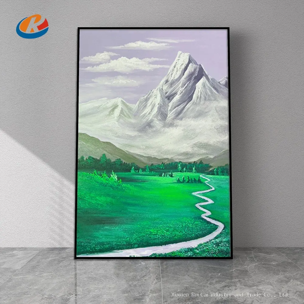 

Абстрактная картина маслом «Заснеженная гора» без рамки, настенная Картина на холсте ручной работы, подвесная картина для гостиной, столов...