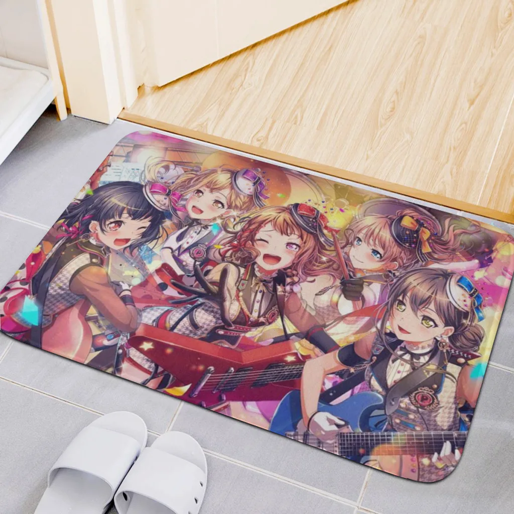 Домашний ковер нескользящий для ванной комнаты в стиле ретро