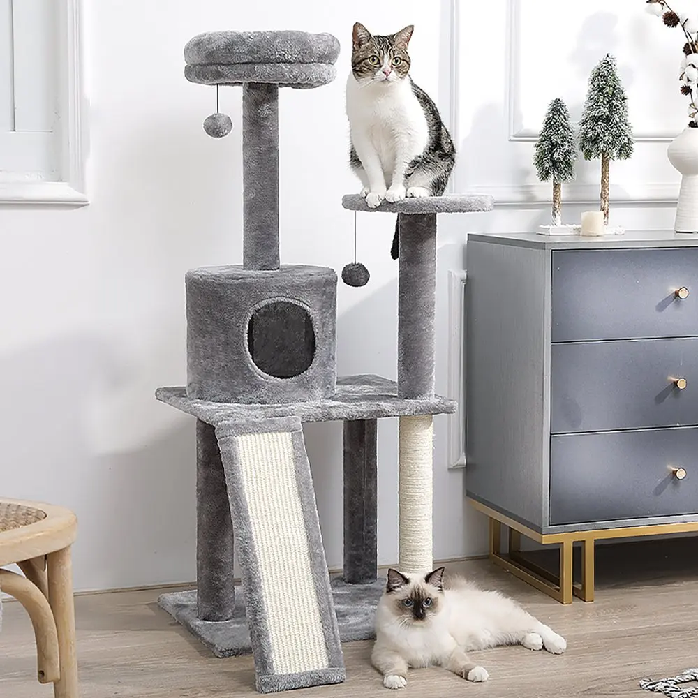 

POPTOP Tree Кондо 41,3 дюйма высокий когтеточный столб для котят и маленьких кошек, серый