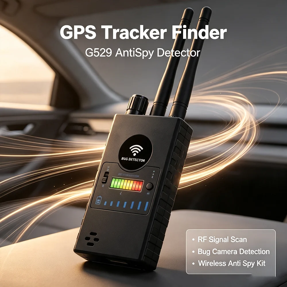 Фото Беспроводной детектор радиочастотных сигналов G529, обнаружитель жучков, GPS-трекеров, GSM-устройств и аудио-прослушивающих устройств, антипрослушивающий сканер G528 №1