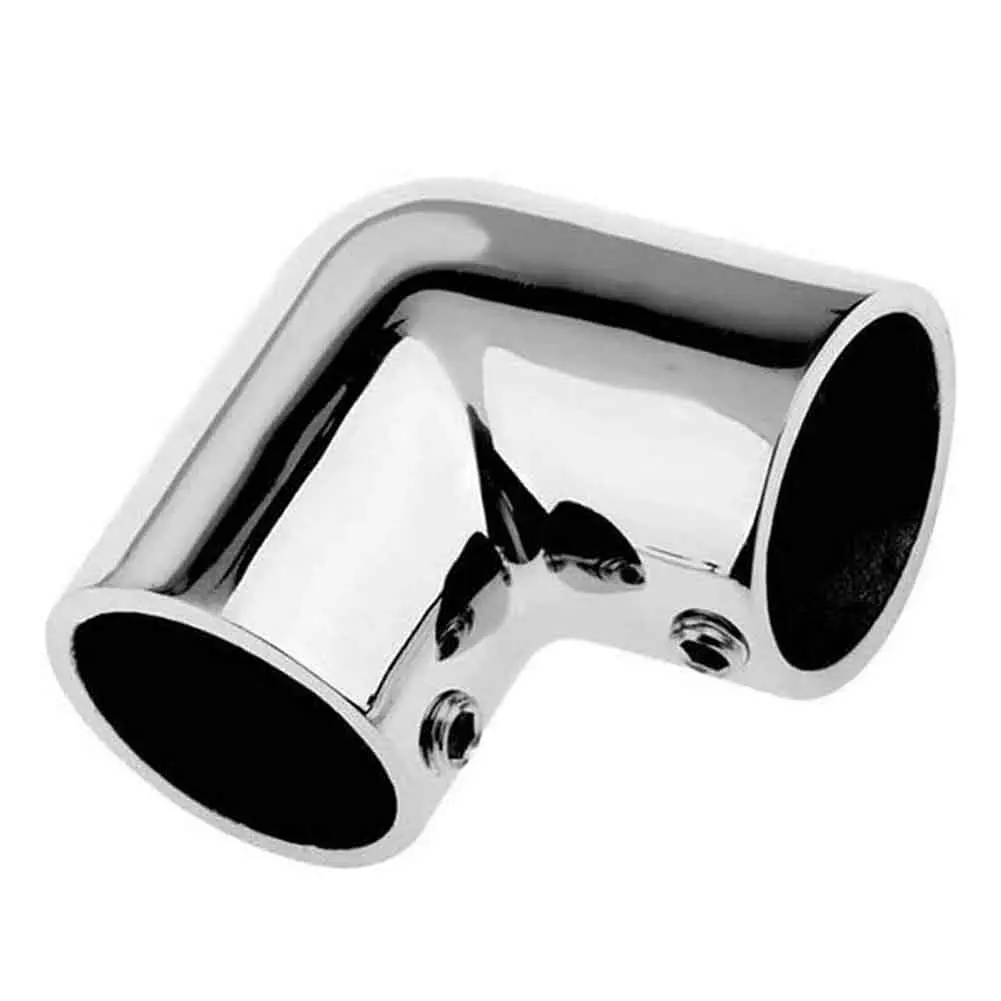 

Silver Boat Hand Rail Fitting 1PCS 316 Stainless Steel 90 Degree Accessories Elbow 22mm For Marine Boat For Yacht