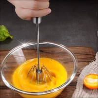 semi automatic egg beater 304 stainless steel egg whisk manual hand mixer self turning egg stirrer kitchen accessories egg tools