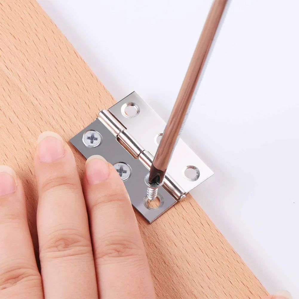 

20-Pc Stainless Steel Mounting Hinges with Durable Construction for Doors, Drawers, Cabinets, Bookcases, and Windows - Hardware