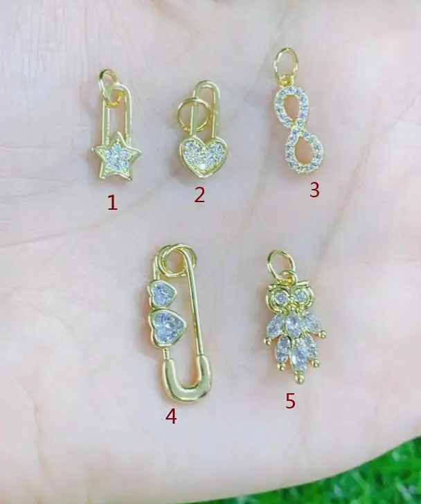 

2 шт., маленькие латунные Зажимы для бумаги с фианитами