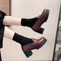 Japanese Student Shoes Girl Lolita Cospaly Shoes Women JK Uniform ParaU Leather Loafers Casual platform Shoes harajuku mary jane