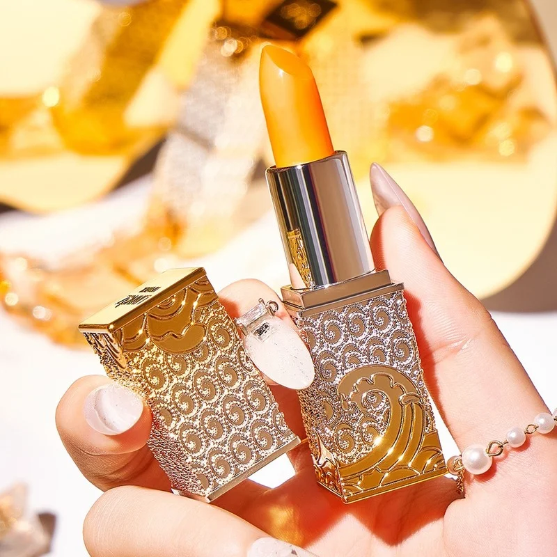 

Nude Light Temperature Change Lip Balm Moisturizing Moisturizing Anti-drying Lip Balm Care Carrot Carved Lipstick Lip Care