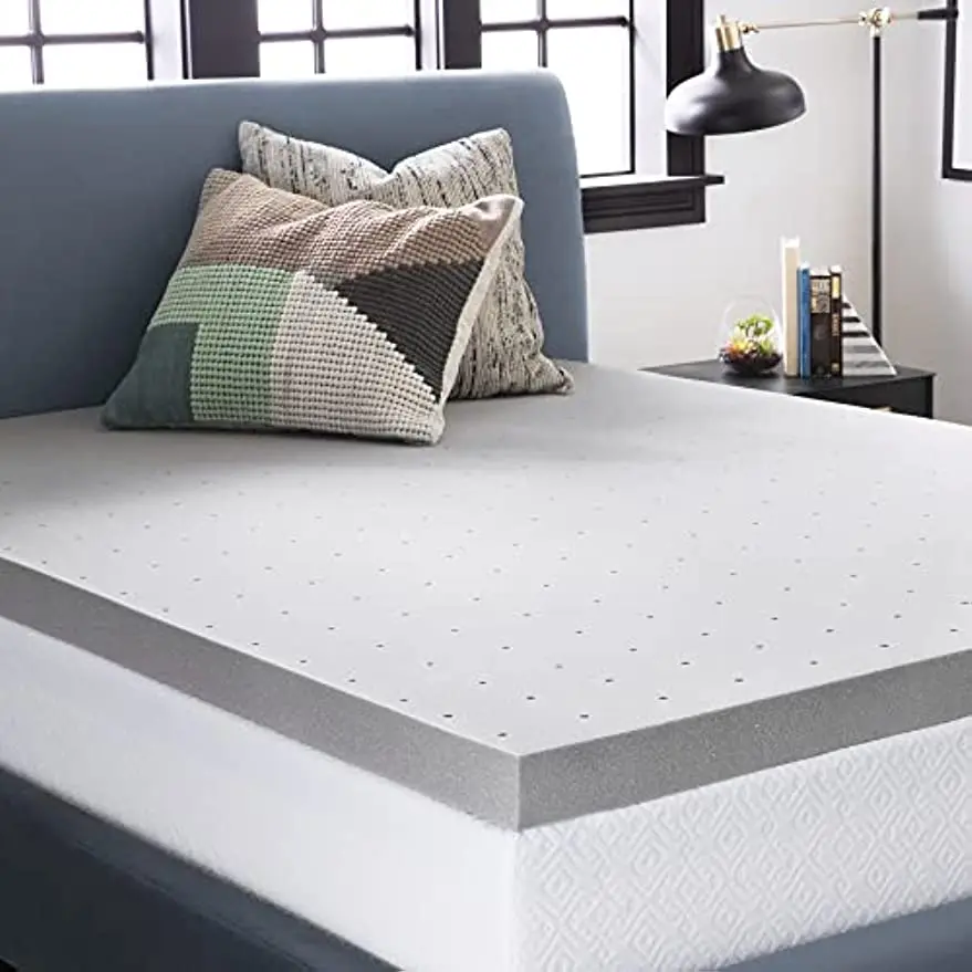 

3 Inch Mattress Topper King – Memory Foam – Bamboo Charcoal Infusion Cooling Ventilation Hypoallergenic CertiPur Certified Foam