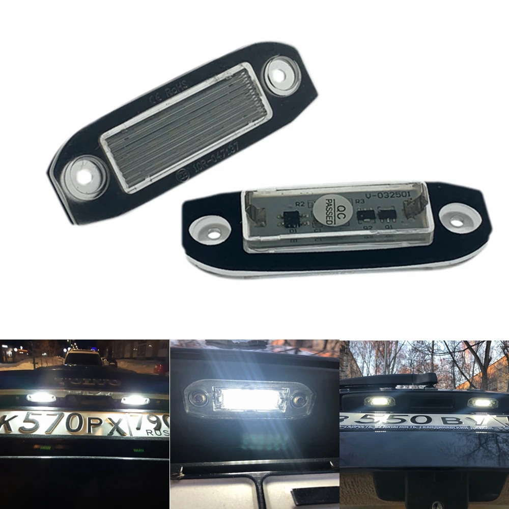 Фото Eonstime 2 шт. без ошибок светодиодные фонари номерного знака для VOLVO S80 04-15 Xc90 03-14 S60 2015 №1