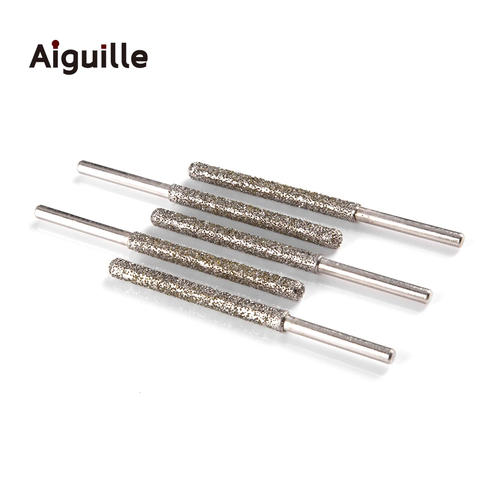 Фото Aiguille 60 #   хвостовик 4 мм шлифовальные заусенцы 80 мм сверхдлинные шлифовальные насадки для камня и металла, алмазные шлифовальные заусенцы, обрезные насадки №3