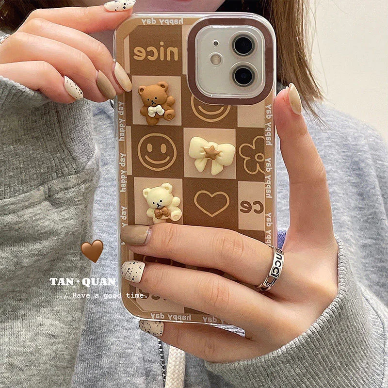 Чехол TD18 3D с милым медведем для OPPO Reno 7 6 5 4 3 Pro Plus SE Lite 2 2F 2Z 4G 5G ACE2 мягкий чехол из ТПУ