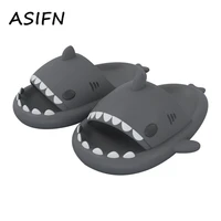 asifn men slides shark slippers summer house anti skid couples outdoor cute indoor flip flops cartoon eva 2022 funny slippers