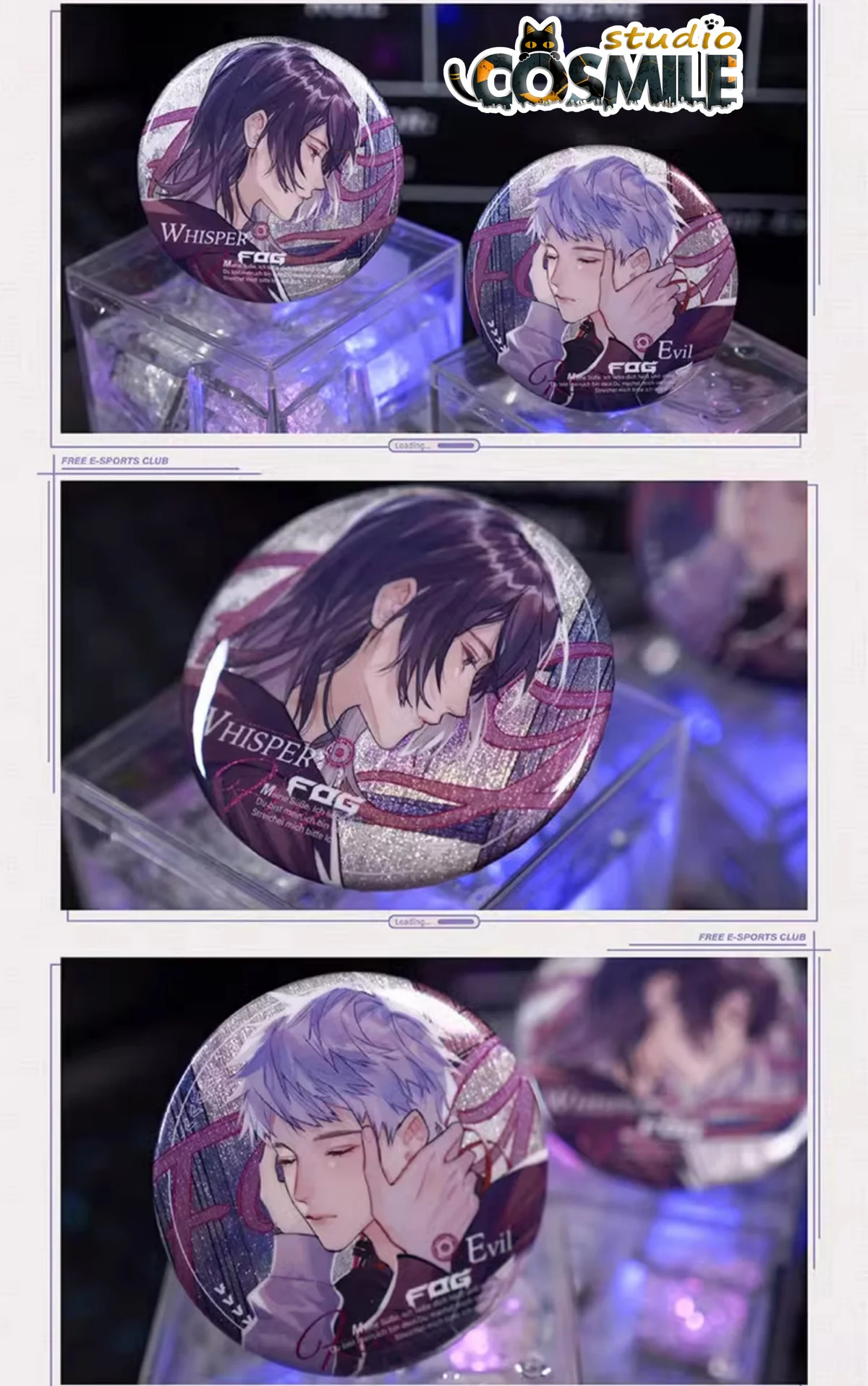 Оригинальный электронный спортивный значок FOG Yu Sui Free Whisper Shi Luo Evil BL с акриловой