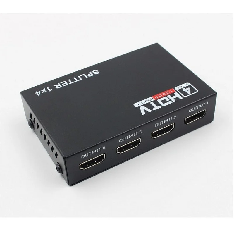 4K HDMI-compatible Splitter 1x4 Full HD 1080P Video Switch Switcher 1 In 4 Out Amplifier Adapter for HDTV DVD PS3Xbox