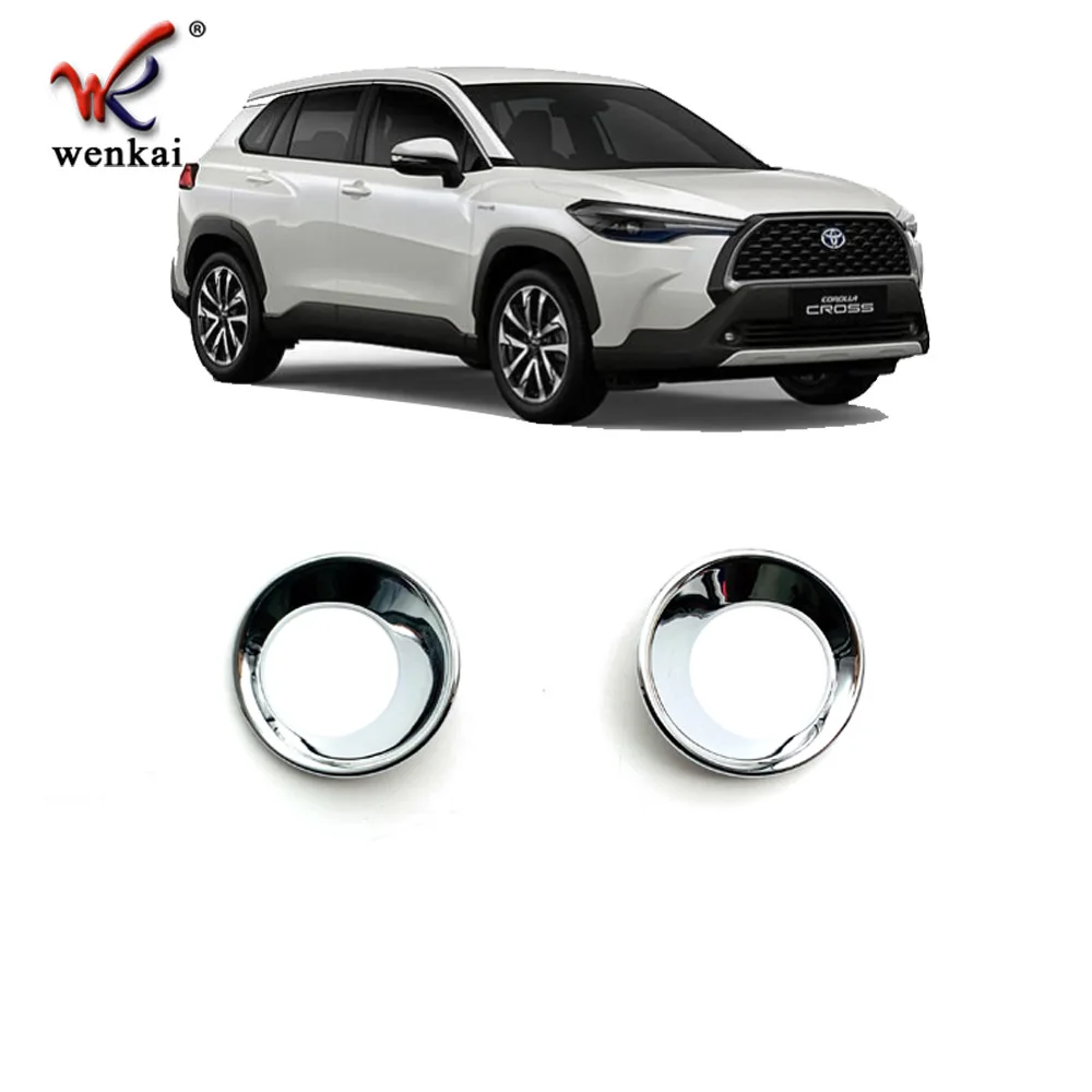

Car Stickers For Toyota Toyota Corolla Cross 2020 Front Fog Lamp Electroplated Decorative Bright Frame Front Fog Lamp Cover