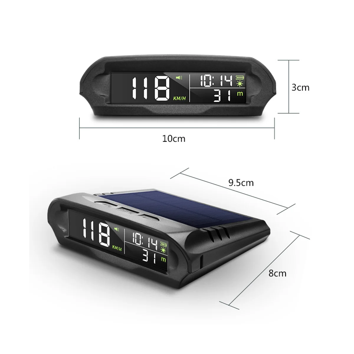 

Universal HUD X 98 Car Solar Digital Meter GPS Speedometer Overspeed Alarm Distance Altitude Head Up Display