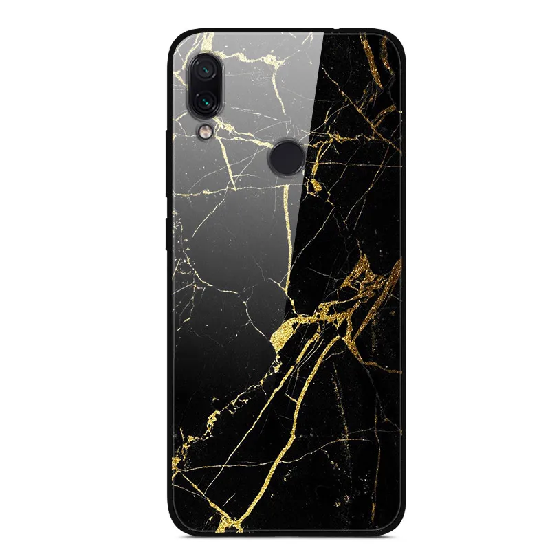 For Xiaomi Redmi 7 Case Tempered Glass Hard Back Cover For Xiaomi Redmi Note 7 Phone Cases Bumper Coque On Redmi7 7A 7 A Note7 images - 6