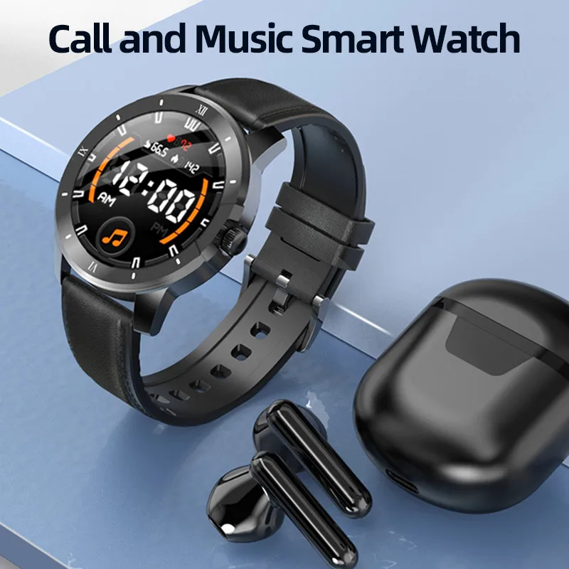 MX12 Smart Watch For Men Women 1.3 Inch Screen Bluetooth Call&Music of 256M Heart Rate Monitor Long Standby Sport Watch