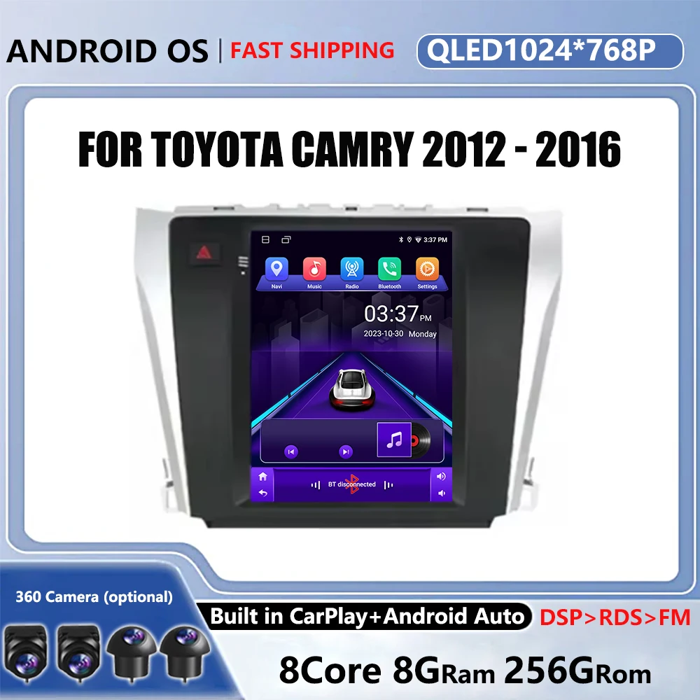 ОС Android для Toyota Camry 2012-2016 Автомобильная система Радио Видео Мультимедийная