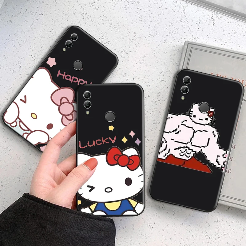 

Hello Kitty TAKARA TOMY Phone Case For Huawei Honor 7A 7X 8 8X 8C 9 V9 9A 9S 9X 9 Lite 9X Lite 8 9 Pro Coque Liquid Silicon