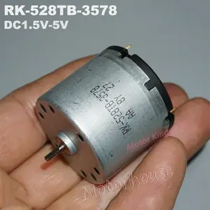 RK-528TB-3578 DC 1.5V-5V 3V 4100RPM Micro mini Round 33mm Diameter Electric Motor DIY Air Pump Toy