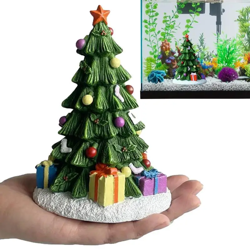 

Christmas Aquarium Decoration Christmas Tree Ornament High Quality Resin Christmas Tree Fish Multifunctional Fish Tank Supplies