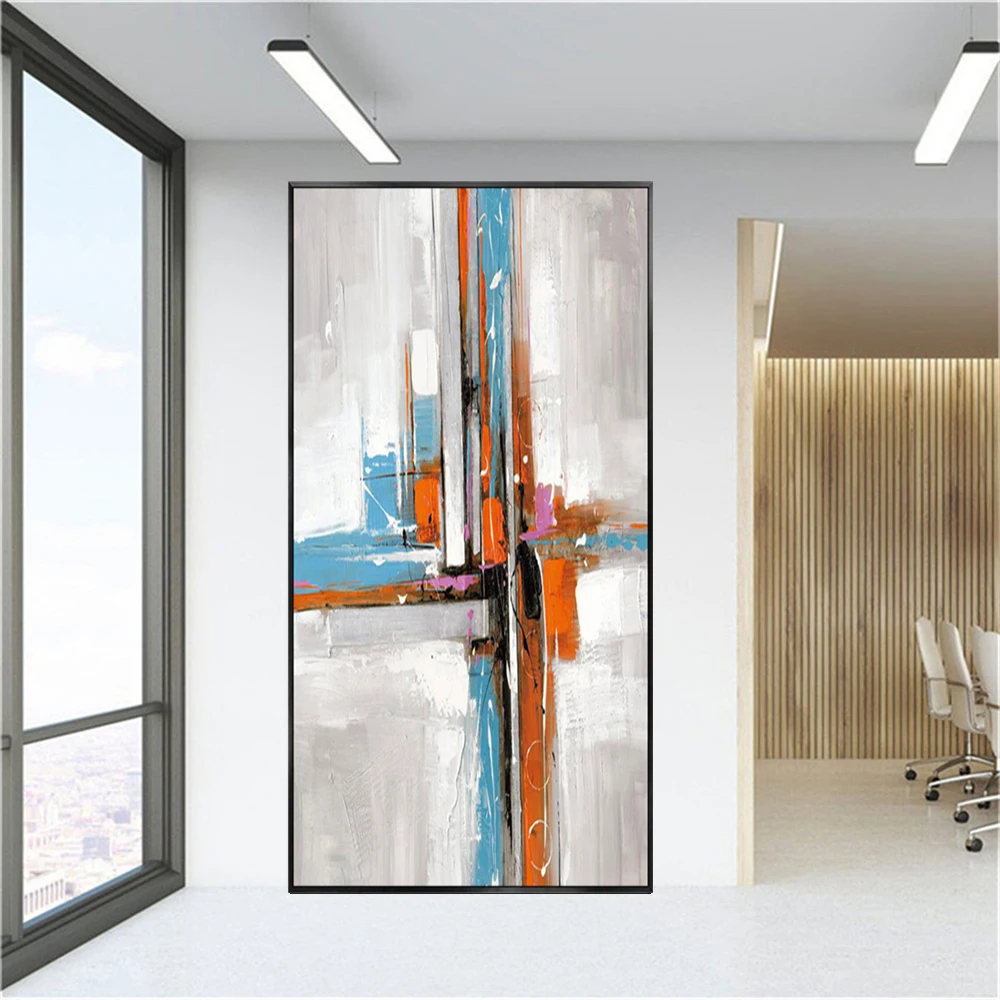 

Handmade Abstract Oil Paintings On Canvas Mural Pendant Modern Home Decor Painting Colorful Wall Art Pictures For Living Room