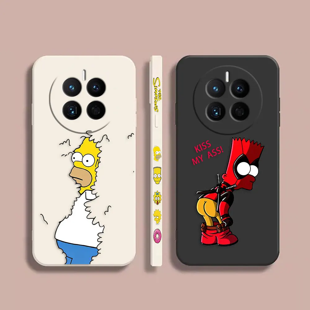 

Phone Case For Huawei MATE 10 20 20X 30 40 50 P20 P30 P40 P50 P60 PRO PLUS Case Cover Funda Cqoue Shell Capa The lovely Simpsons